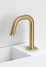 Kaldur standing cold water tap, PVD, with short spout, right