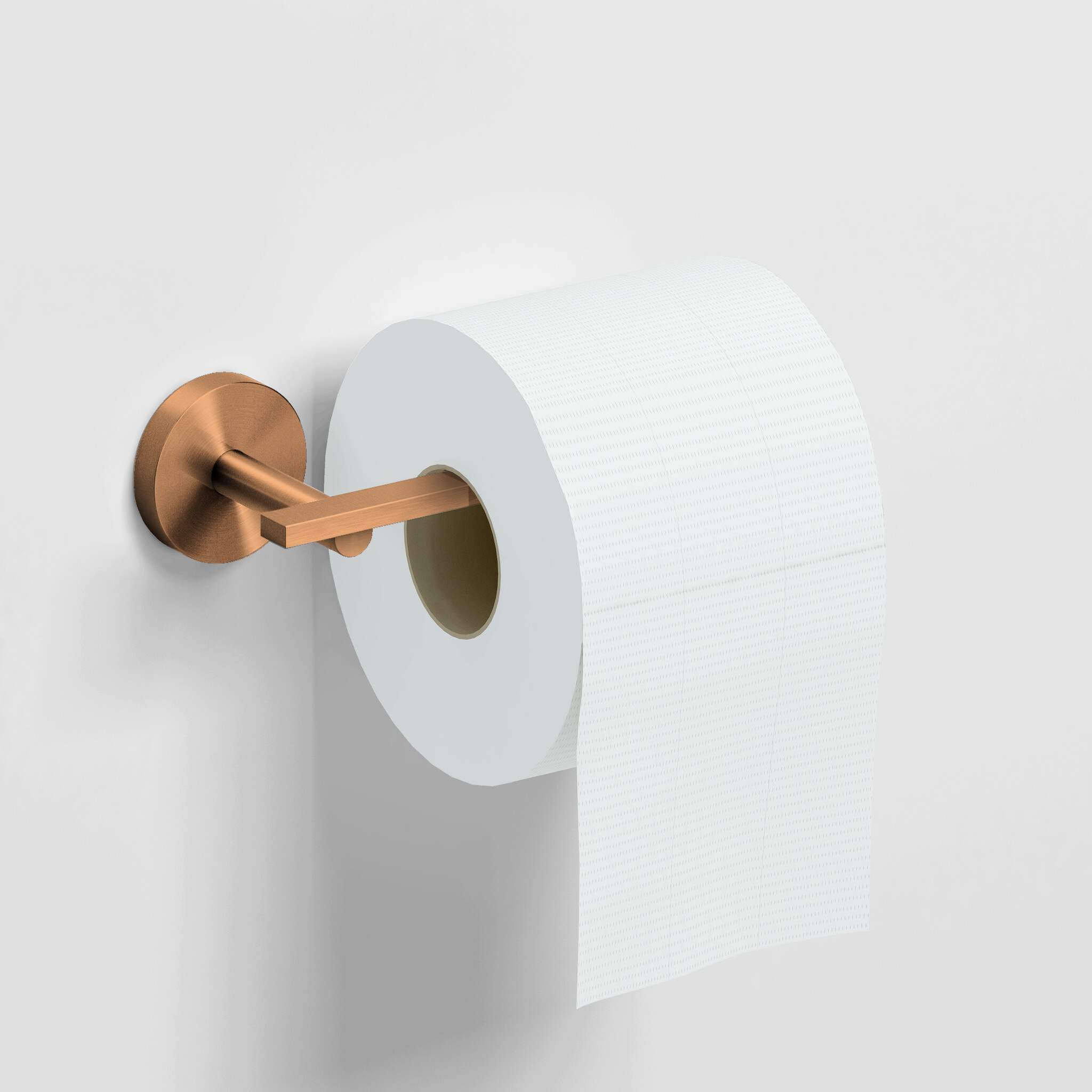 Flat toilet paper holder PVD