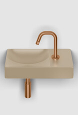 Vale handbasin 38 cm, right, with tap hole - coloured ceramics