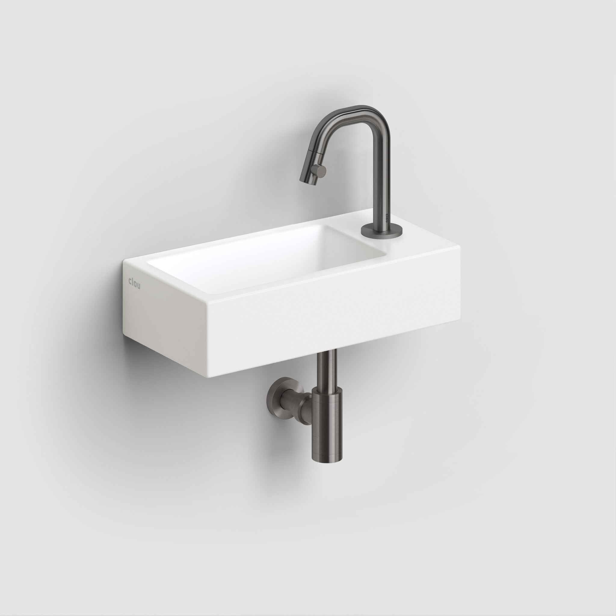 Kaldur standing cold water tap, PVD, with short spout, right