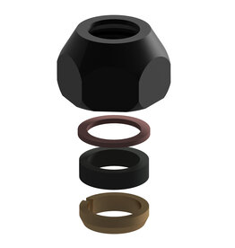 InBe Compression nut G3/8 thread, for Ø10 mm fixed connection tube, matt black