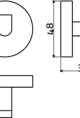 Flat set de 2 patères PVD