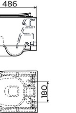 InBe toilet 48 cm, randloos