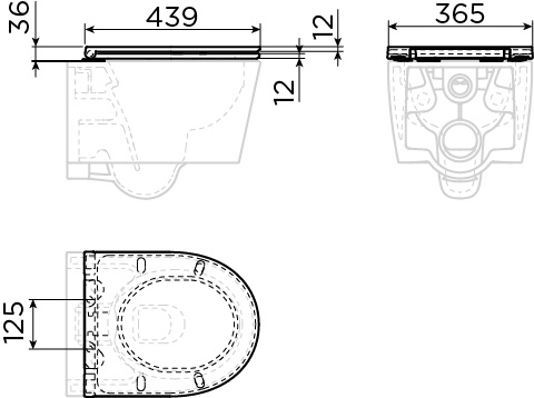InBe toiletzitting met deksel tbv InBe toilet