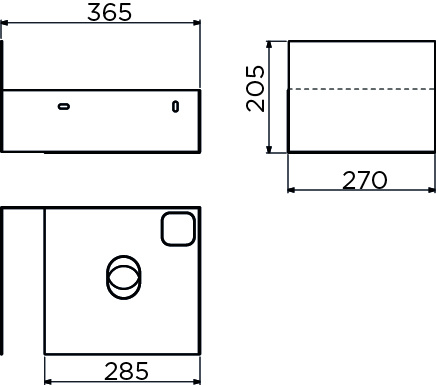 Flush open cabinet with towel holder for Flush 1 and InBe 1