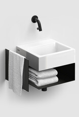 Flush open kast met handdoekhouder t.b.v. Flush 1 en InBe 1