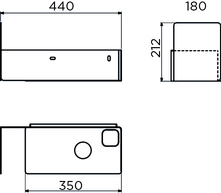 InBe armoire ouverte avec porte-serviette pour New Flush 3