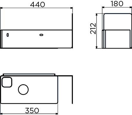 InBe open cabinet with towel holder for New Flush 3