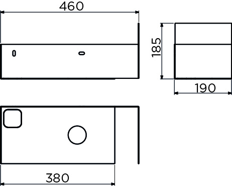 Vale armoire ouverte avec porte-serviette pour Vale 38 cm