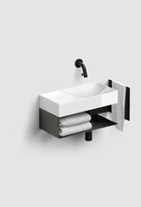 Vale open cabinet with towel holder for Vale 38 cm