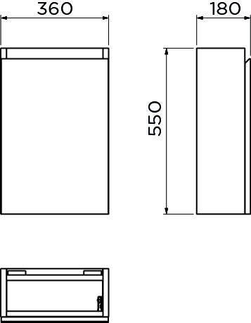 InBe armoire pour Flush 3 et InBe set 3 lave-mains