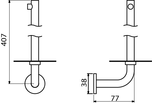 Kaldur reserverolhouder t.b.v. 3 stuks