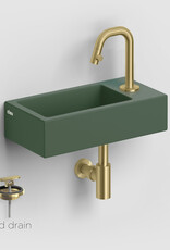 One-Click One-Click handbasin set (Flush 3 handbasin green, Kaldur and MiniSuk gold)