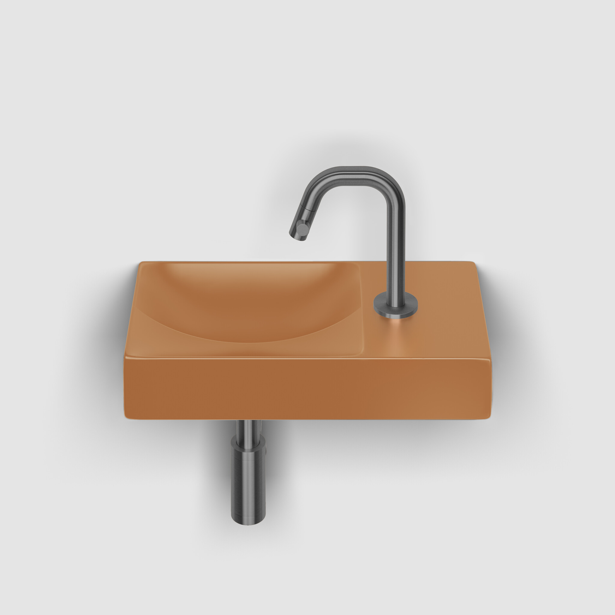 One-Click One-Click handbasin set (Vale handbasin 38 cm, Kaldur tap, MiniSuk siphon PVD)