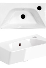 InBe InBe 6 handbasin, with taphole, without drain, white ceramic