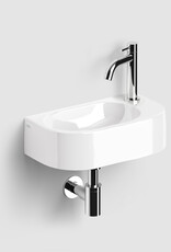 InBe InBe 7 handbasin, with taphole, without drain, white ceramic