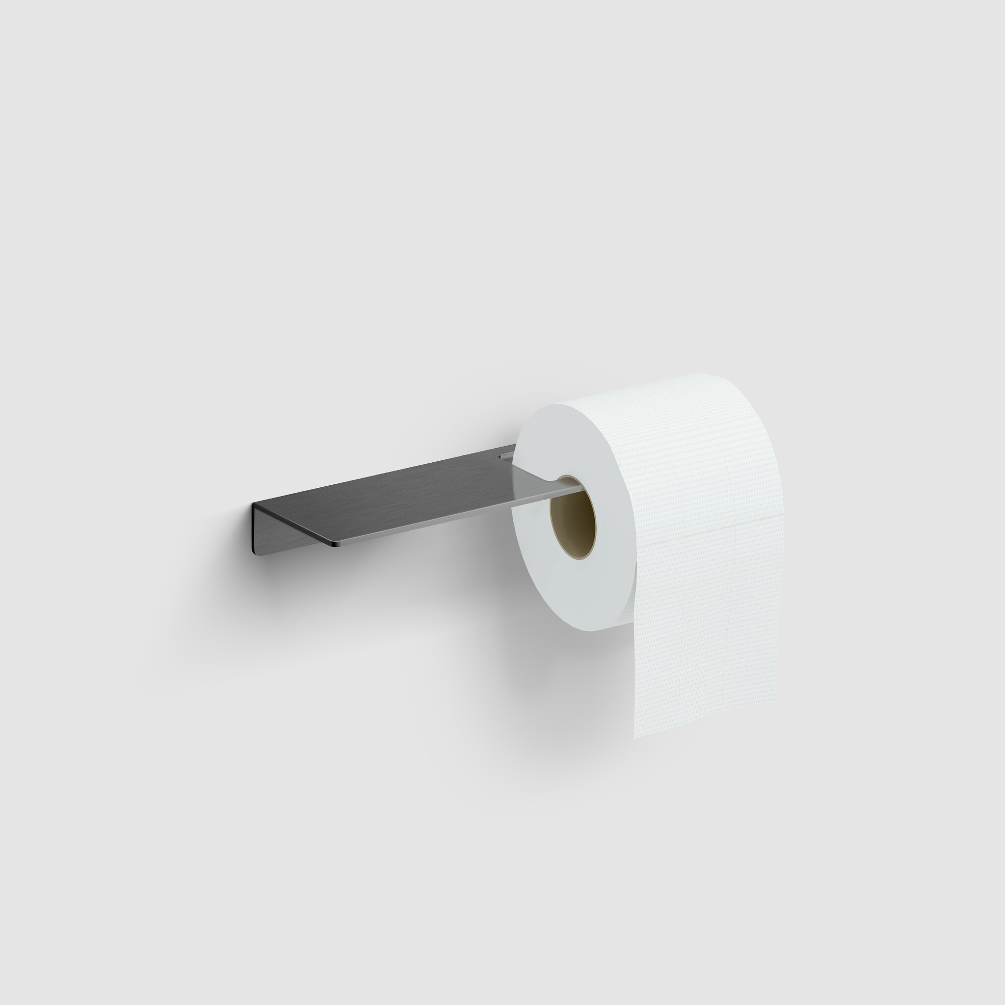 Fold Fold toilet paper holder with shelf, PVD