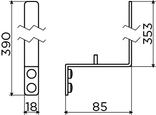 Fold backup toilet paper holder for 3 pieces, PVD