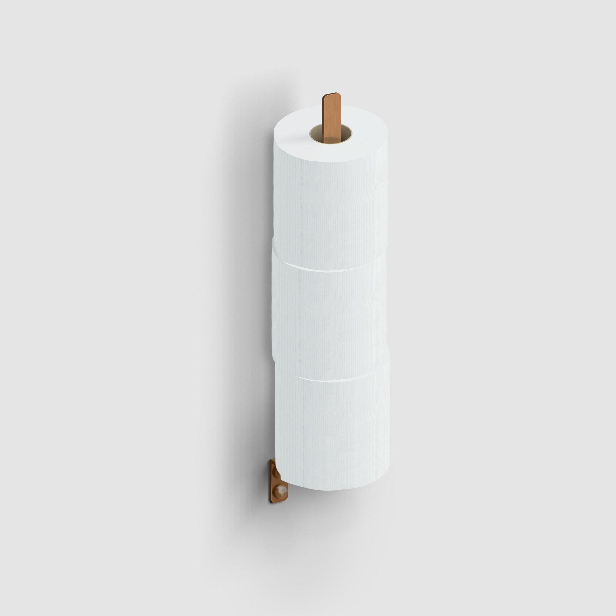 Fold backup toilet paper holder for 3 pieces, PVD
