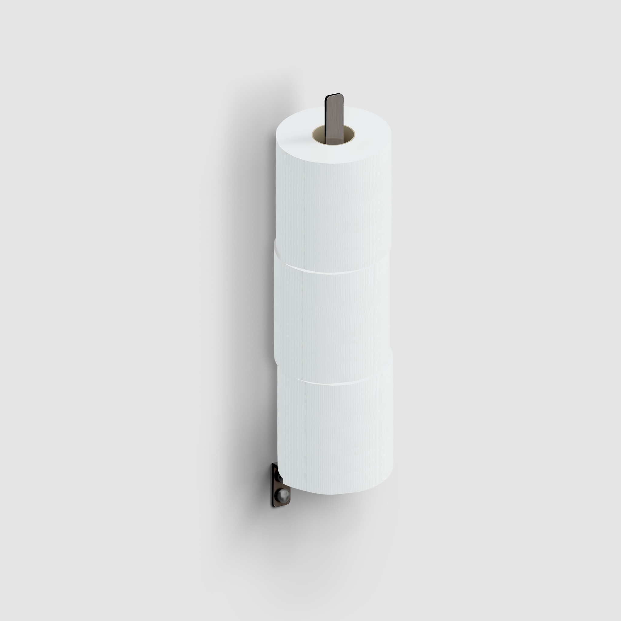 Fold backup toilet paper holder for 3 pieces, PVD