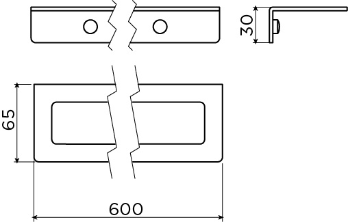 Fold porte-serviette 60 cm, PVD