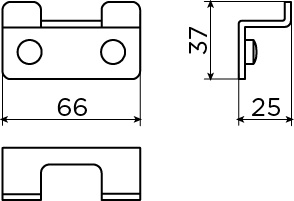 Fold double patère, PVD