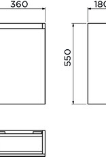 InBe cabinet for Flush 3 and InBe set 3 handbasins, left