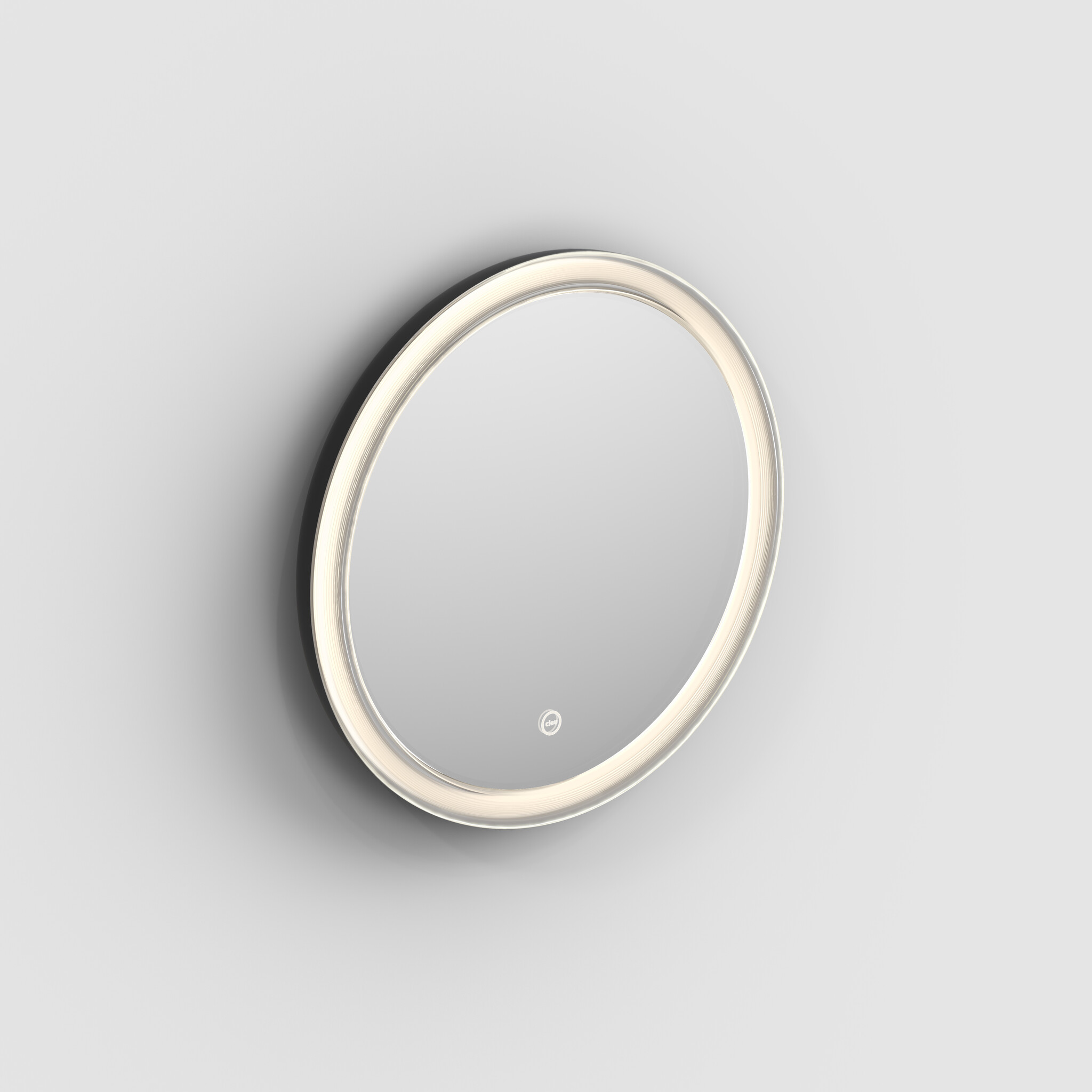 Look at Me miroir avec bord tubulaire, cadre en noir mat