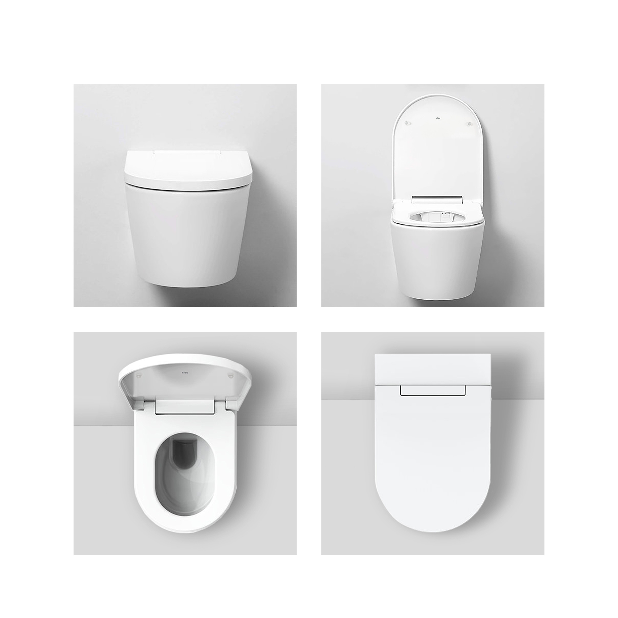 Clever Clever shower toilet with turbo flush, gloss white ceramic