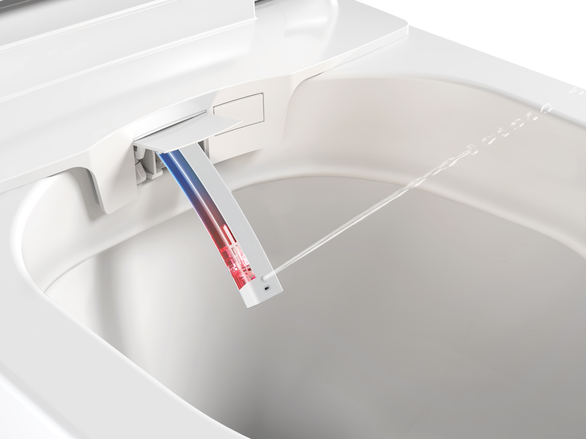 Clever Clever douche-WC met turbo flush, glanzend wit keramiek