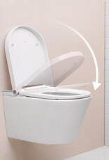 Clever Clever douche-WC met turbo flush, glanzend wit keramiek