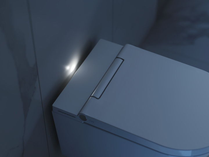 Clever Clever shower toilet with turbo flush, gloss white ceramic