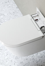 Clever Clever douche-WC met turbo flush, glanzend wit keramiek