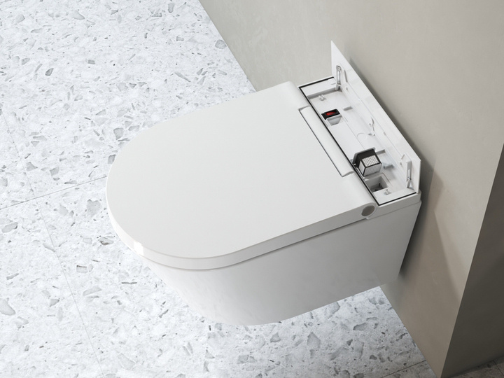 Clever Clever shower toilet with turbo flush, gloss white ceramic
