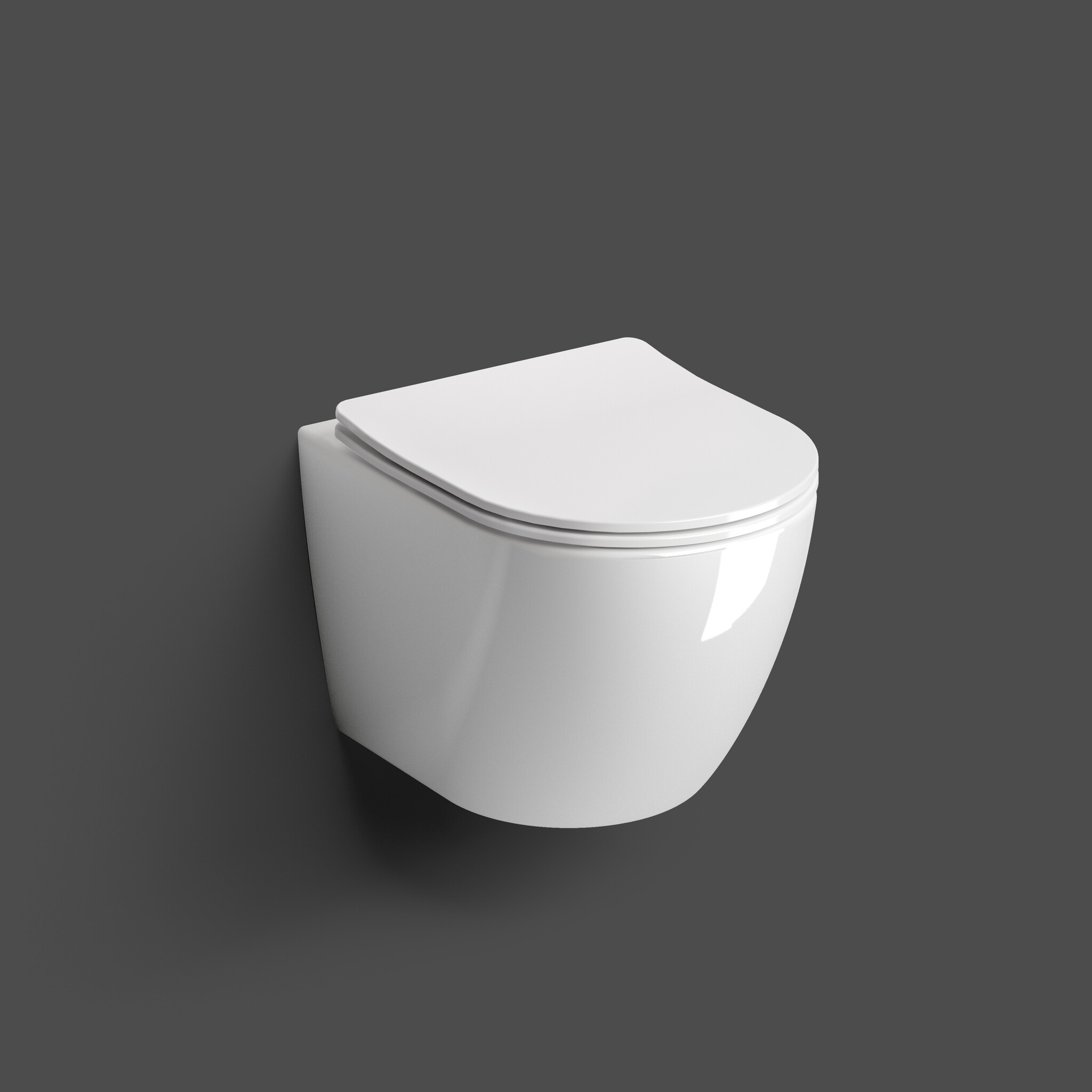 InBe rimless toilet InBe 3, with toilet seat with cover
