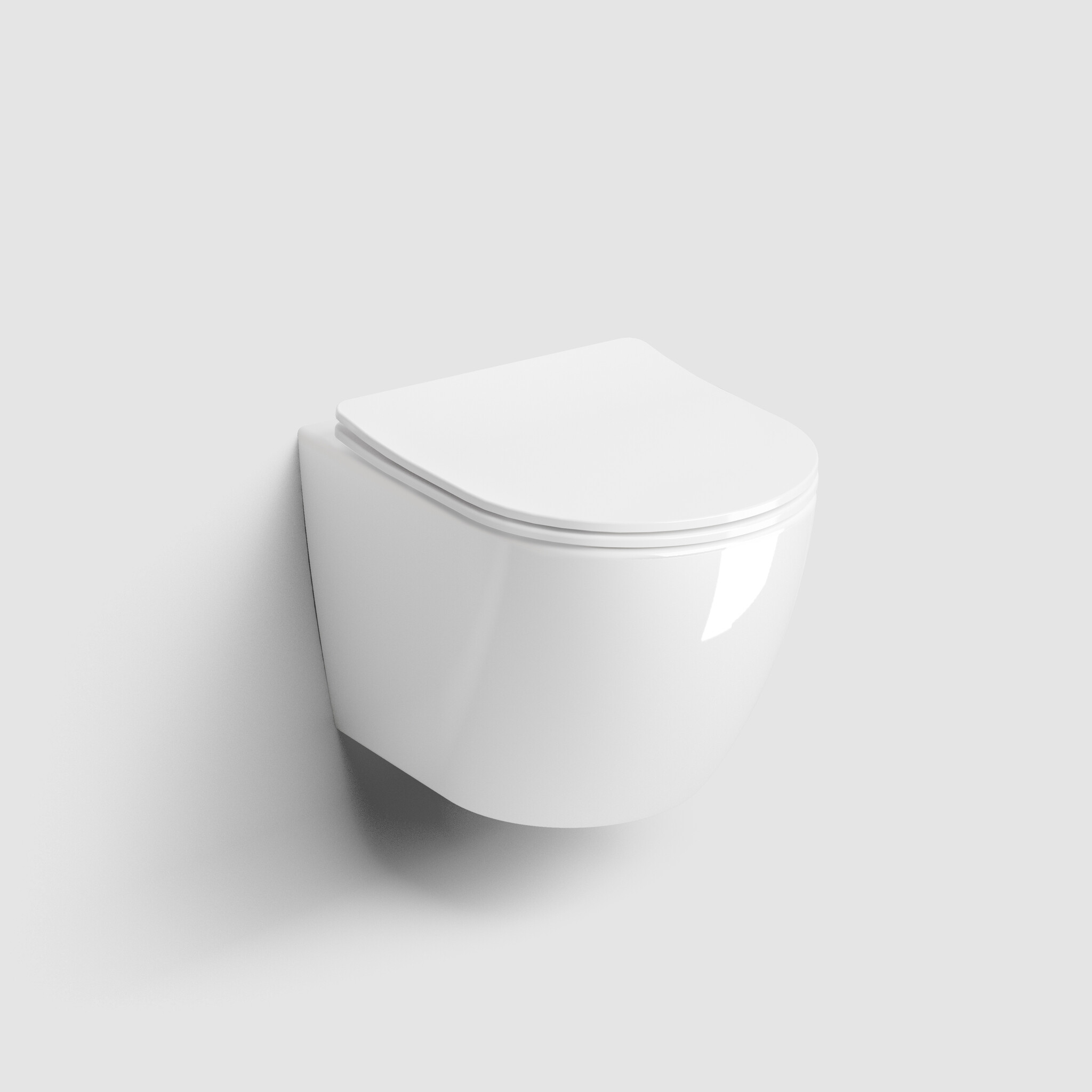InBe rimless toilet InBe 3, with toilet seat with cover