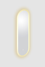 Look at Me oval mirror, satin edge, with lighting and sensor control
