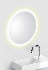 Look at Me Mirror 40 cm round with border with LED-lighting and sensor control