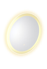 Look at Me Mirror 40 cm round with border with LED-lighting and sensor control