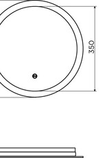 Look at Me Mirror 40 cm round with border with LED-lighting and sensor control