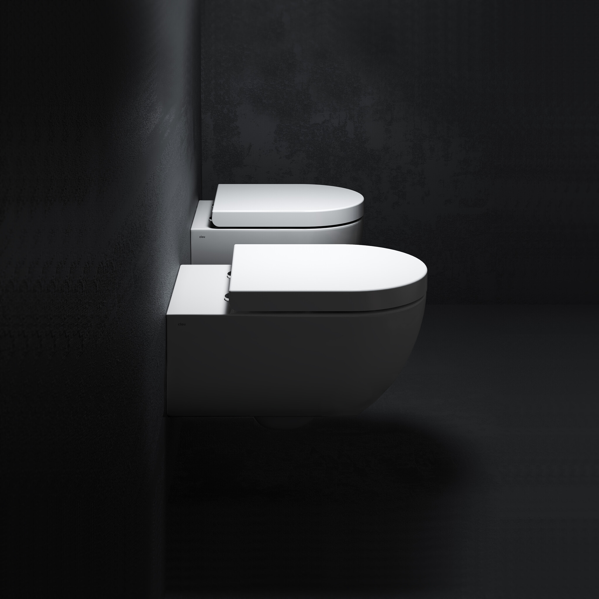 New Hammock toilette sans bord, à suspendre, 54 cm, abattant épais