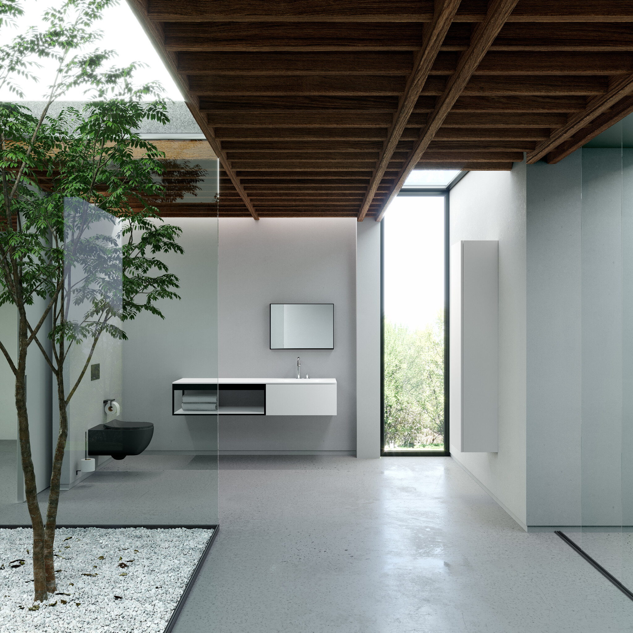 New Hammock toilette sans bord, à suspendre, 54 cm, abattant bas