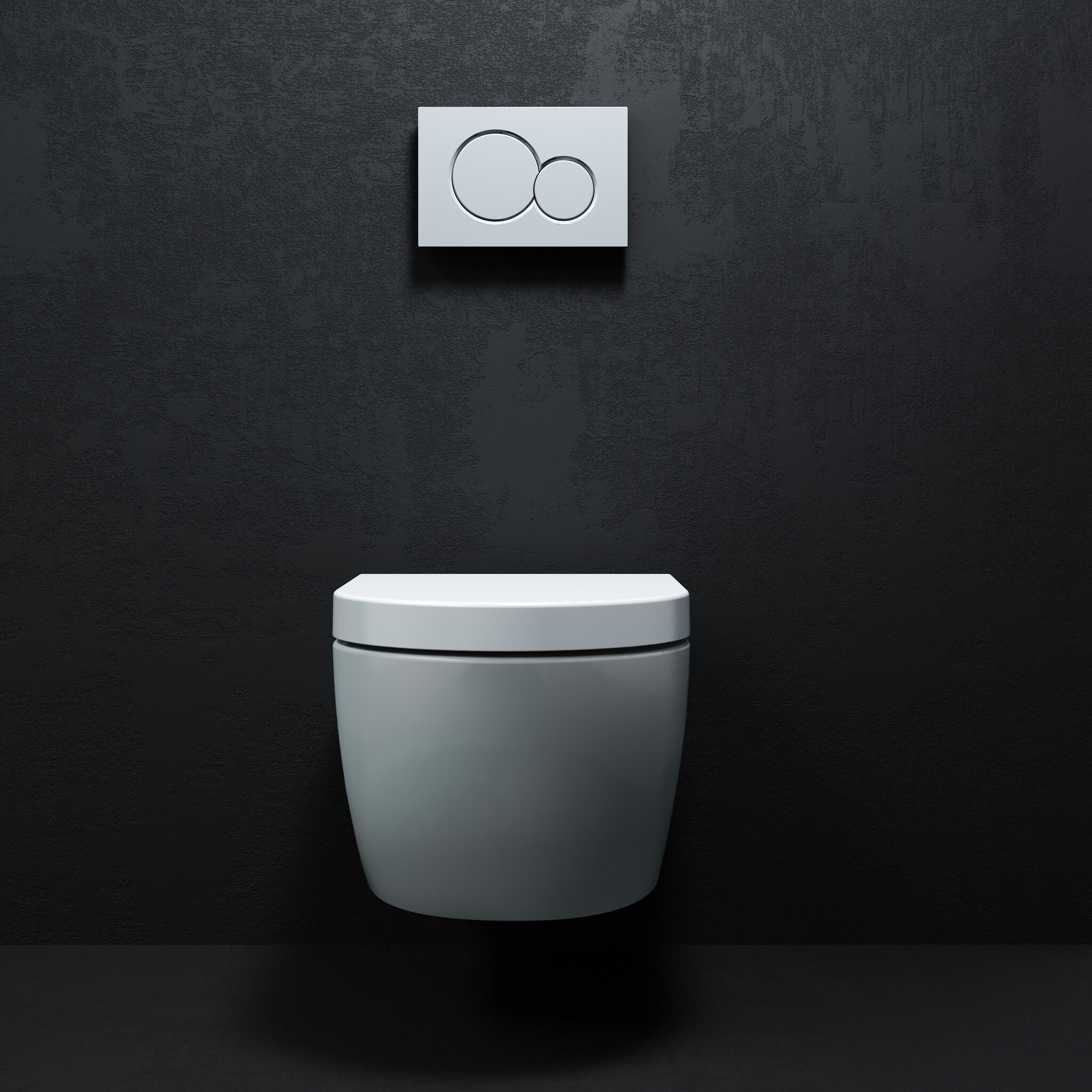 New Hammock rimless toilet, wall mounted, 49 cm, thick seat