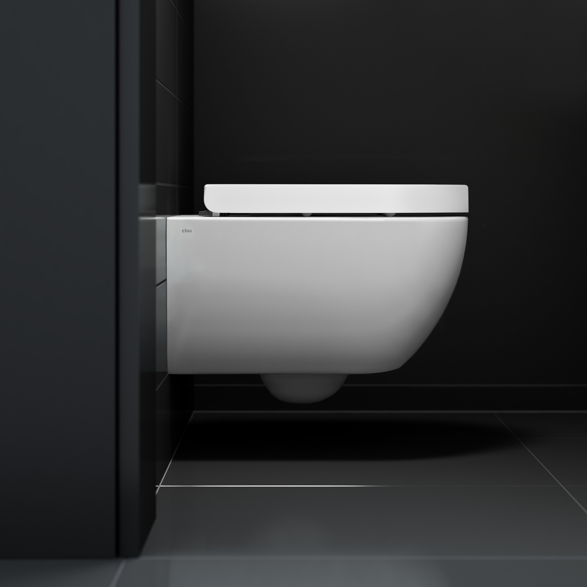 New Hammock rimless toilet, wall mounted, 49 cm, thick seat