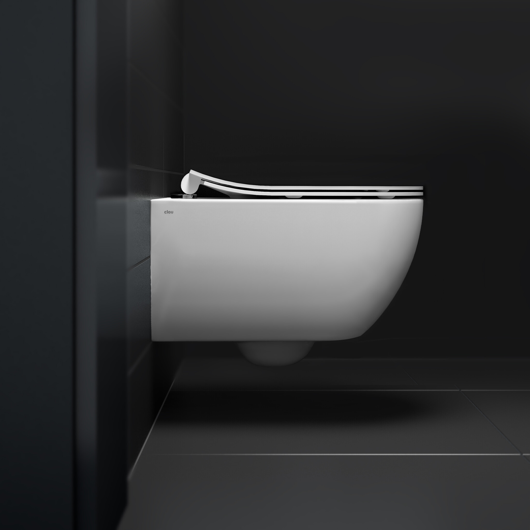 New Hammock toilette sans bord, à suspendre, 49 cm, abattant bas