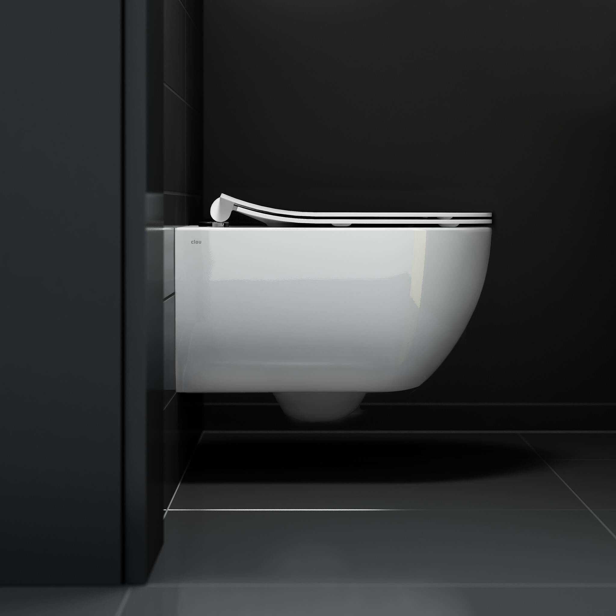 New Hammock rimless toilet, wall mounted, 49 cm, thin seat