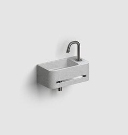 InBe 9 handbasin, grey Microrazzo concrete