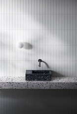 Flush Ecorazzo Flush 3 fontein 36cm, links, gerecycleerd