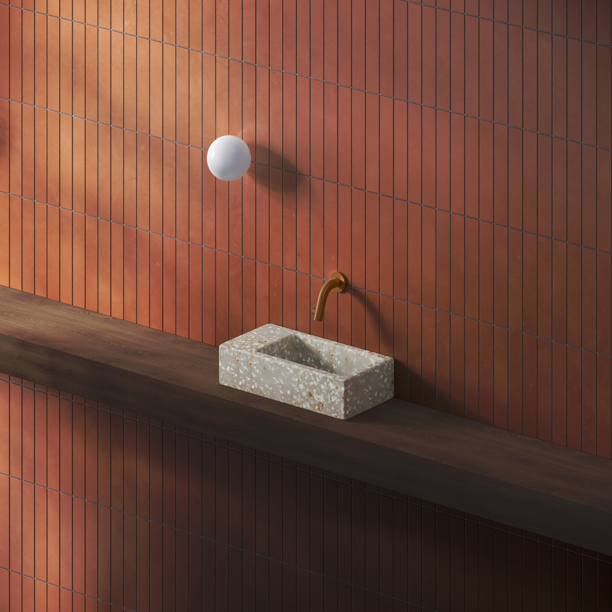 Flush Ecorazzo Flush 3 lave-mains 36cm, à gauche, recyclé