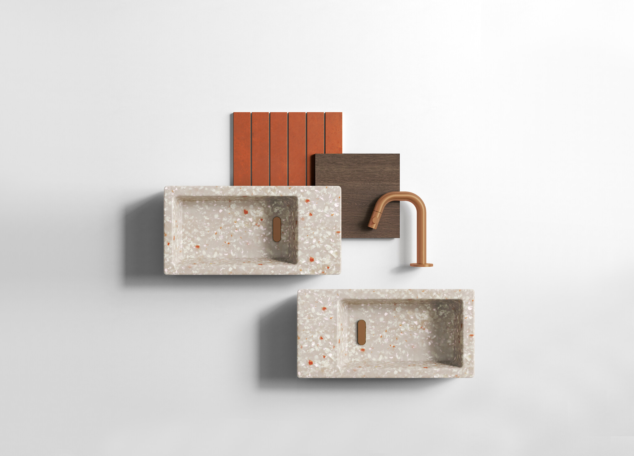 Flush Ecorazzo Flush 3 lave-mains 36cm, à gauche, recyclé